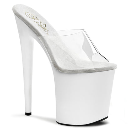 Pleaser Sandales pour femmes FLAMINGO-801 CLR / WHT
