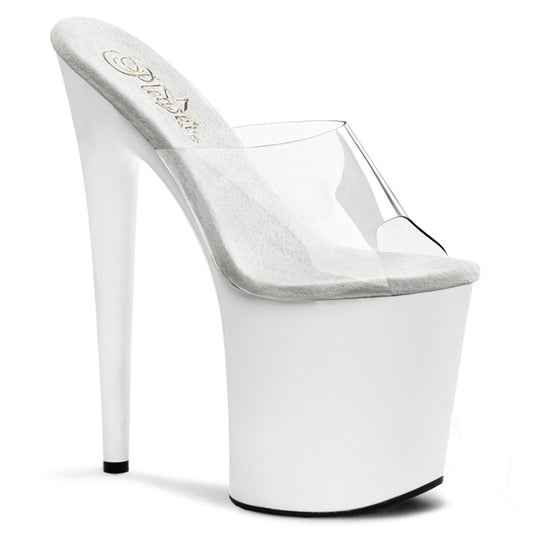 Pleaser Sandales pour femmes FLAMINGO-801 CLR / WHT