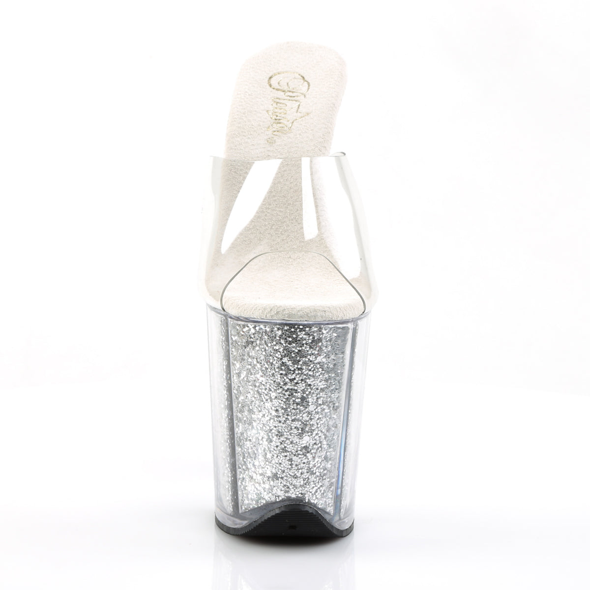 Pleaser Sandales pour femmes FLAMINGO-801g CLR / SLV Glitter