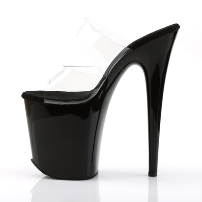 Pleaser Sandales pour femmes FLAMINGO-802 CLR / BLK