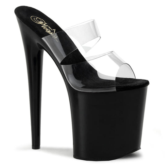 Pleaser Sandales pour femmes FLAMINGO-802 CLR / BLK