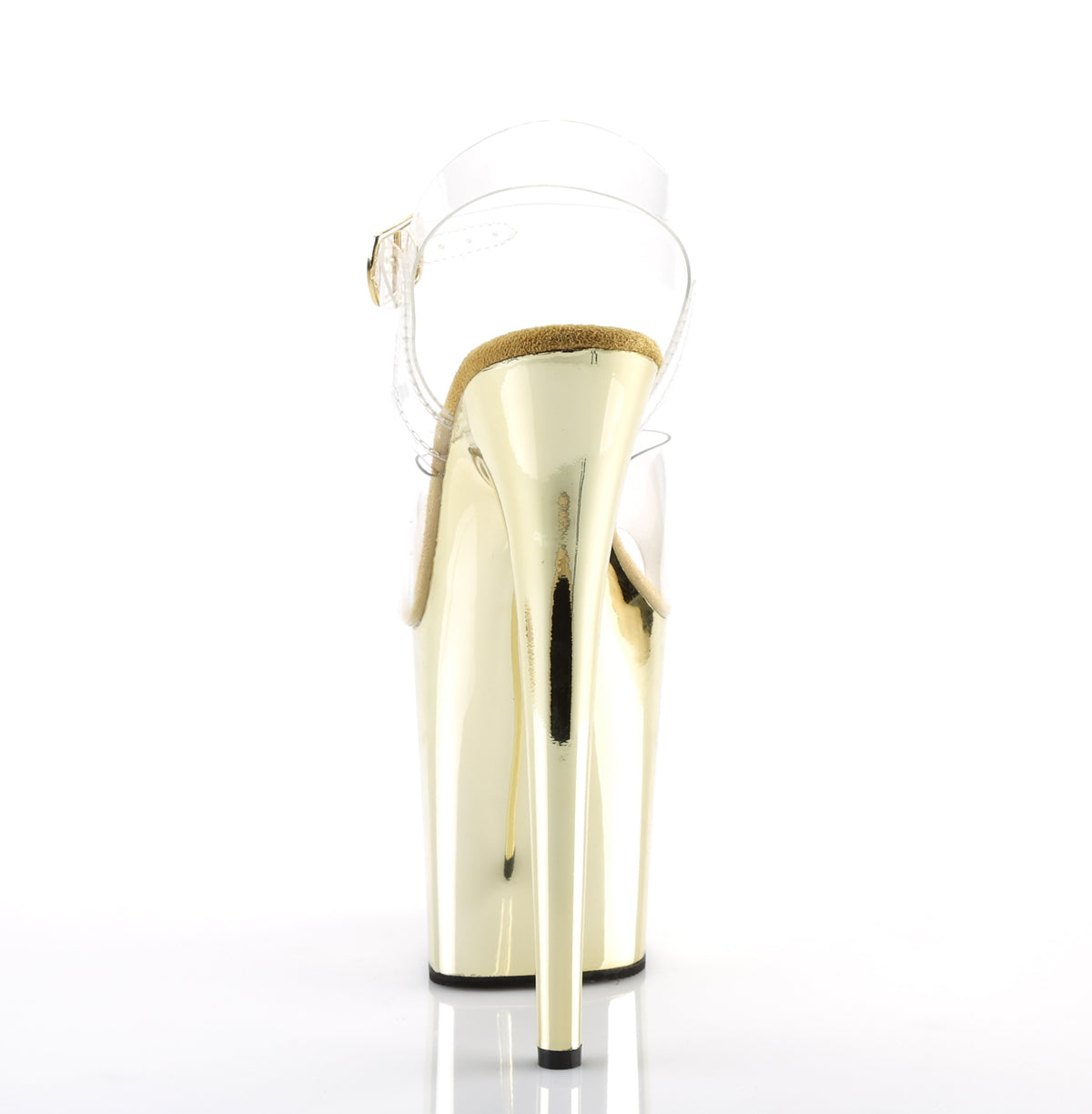 Pleaser Sandales pour femmes FLAMINGO-808 CLR / Chrome Gold