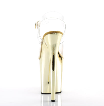 Pleaser Sandales pour femmes FLAMINGO-808 CLR / Chrome Gold