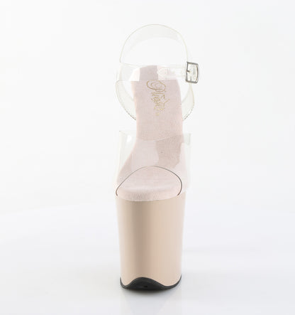 Pleaser Women's Platform Shoes FLAMINGO-808 Clr/Nude