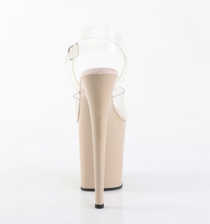 Pleaser Women's Platform Shoes FLAMINGO-808 Clr/Nude