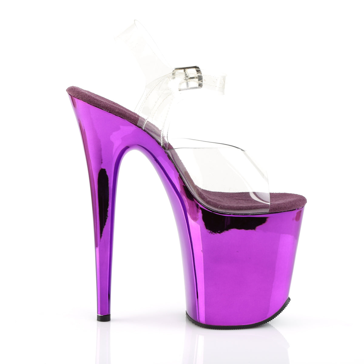 Pleaser Sandales pour femmes FLAMINGO-808 chrome CLR / violet