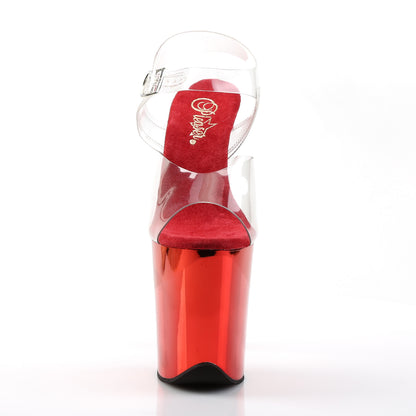 Pleaser Sandales pour femmes FLAMINGO-808 CLR / Chrome rouge