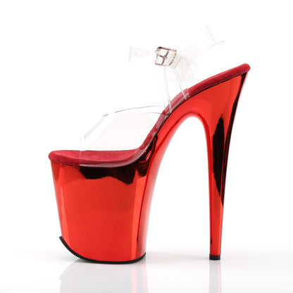 Pleaser Sandales pour femmes FLAMINGO-808 CLR / Chrome rouge
