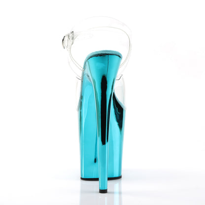 Pleaser Sandales pour femmes FLAMINGO-808 chrome CLR / turquoise