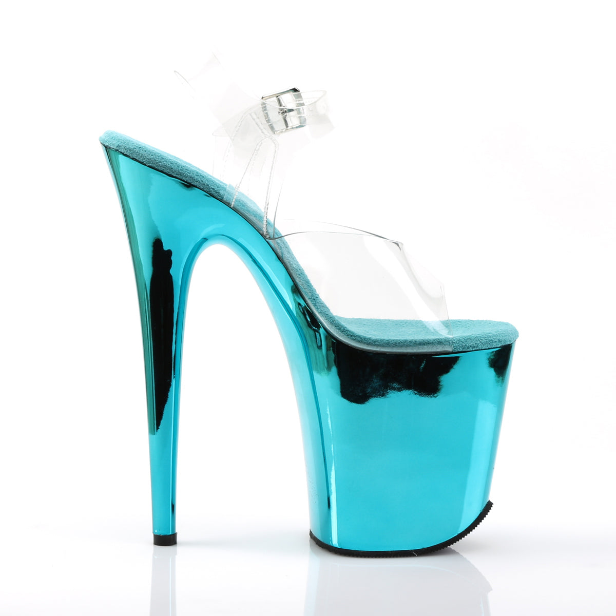 Pleaser Sandales pour femmes FLAMINGO-808 chrome CLR / turquoise