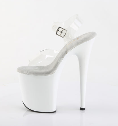 Pleaser Women's Platform Shoes FLAMINGO-808 Clr/Wht
