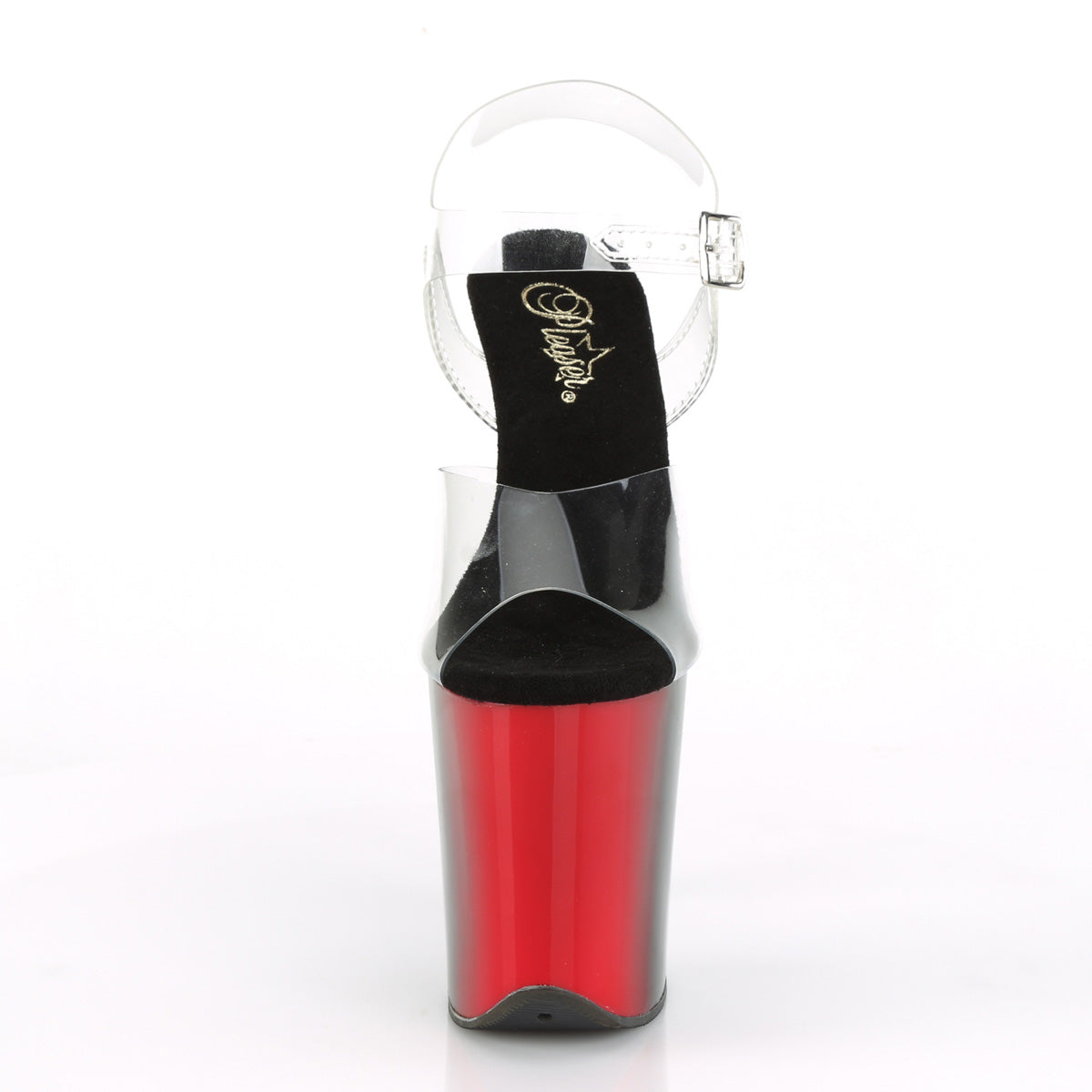 Pleaser Sandales pour femmes FLAMINGO-808br CLR / RED-BLK