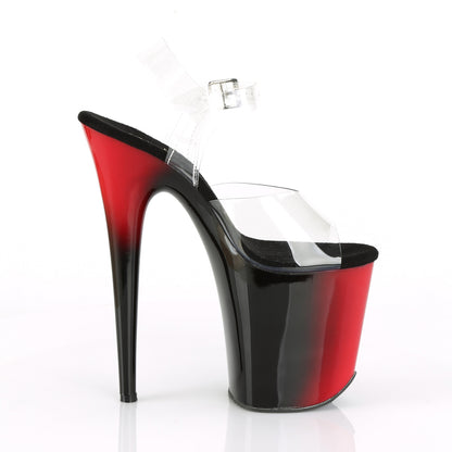 Pleaser Sandales pour femmes FLAMINGO-808br CLR / RED-BLK