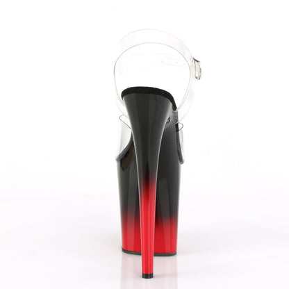 Pleaser Sandales pour femmes FLAMINGO-808br-H CLR / BLK-ROUGE