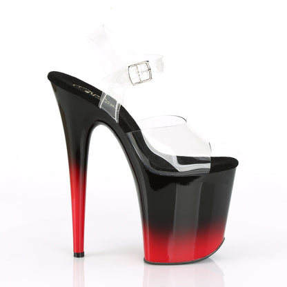 Pleaser Sandales pour femmes FLAMINGO-808br-H CLR / BLK-ROUGE