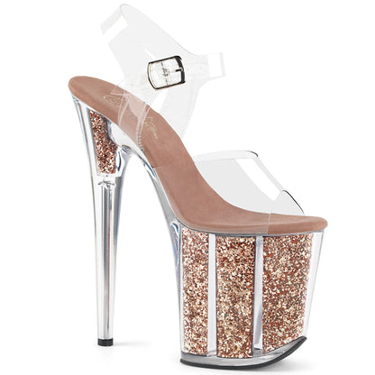Pleaser Sandales pour femmes FLAMINGO-808g CLR / Gold Gold Glitter