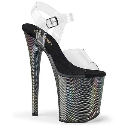 Pleaser   FLAMINGO-808hcp clr / blk holo