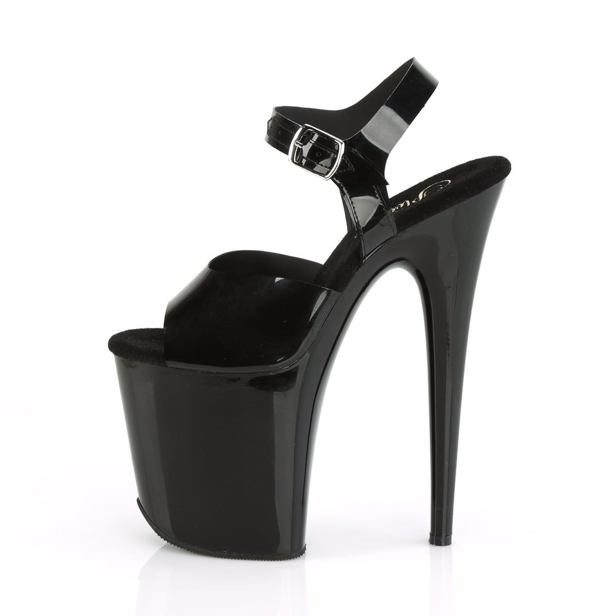 Pleaser Sandales pour femmes FLAMINGO-808n BLK (gelée) TPU / BLK