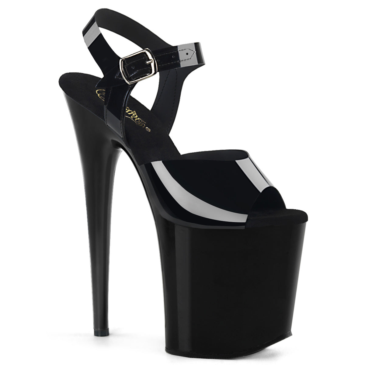 Pleaser Sandales pour femmes FLAMINGO-808n BLK (gelée) TPU / BLK