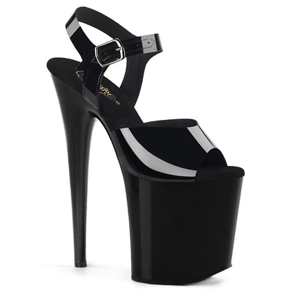 Pleaser Sandales pour femmes FLAMINGO-808n BLK (gelée) TPU / BLK