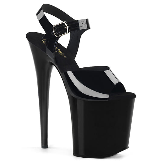 Pleaser Sandales pour femmes FLAMINGO-808n BLK (gelée) TPU / BLK