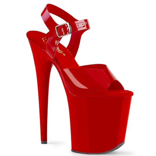 Pleaser Sandales pour femmes FLAMINGO-808n rouge rouge (gelée) TPU / rouge