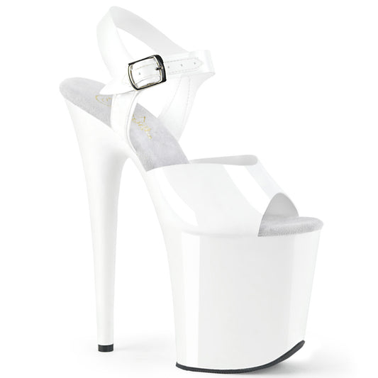 Pleaser Sandales pour femmes FLAMINGO-808n wht (gelée) TPU / WHT