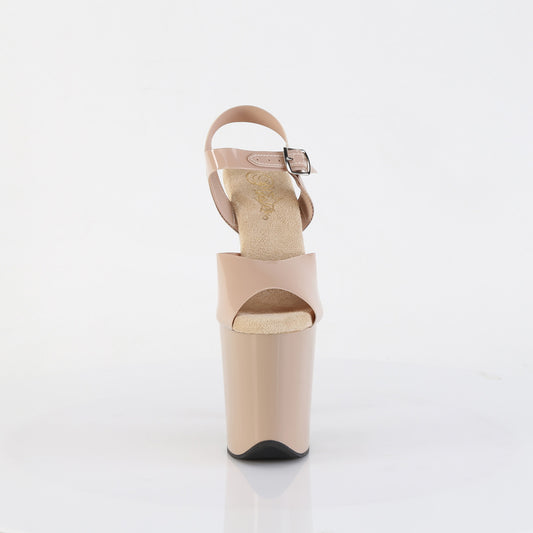 Pleaser Women's Platform Shoes FLAMINGO-808N Cream (Jelly-Like) TPU/Cream