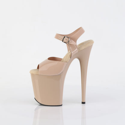 Pleaser Women's Platform Shoes FLAMINGO-808N Cream (Jelly-Like) TPU/Cream