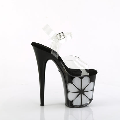 Pleaser  Des sandales FLAMINGO-808NLHS CLR / BLK-Multi