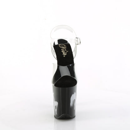 Pleaser  Sandals FLAMINGO-808NLSG Clr/Blk-Multi