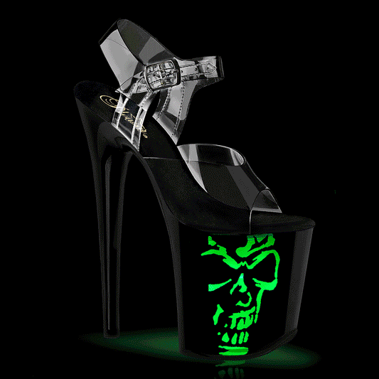 Pleaser  Des sandales FLAMINGO-808NLSK CLR / BLK-Multi