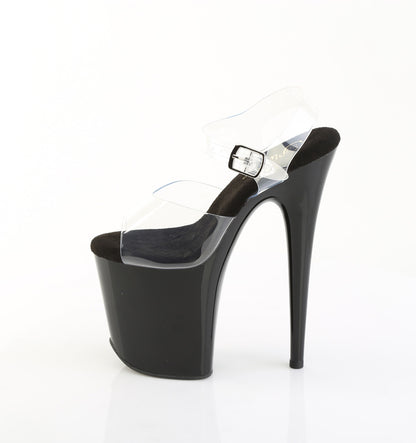 Pleaser Women's Platform Shoes FLAMINGO-808PREM Clr TPU/Blk