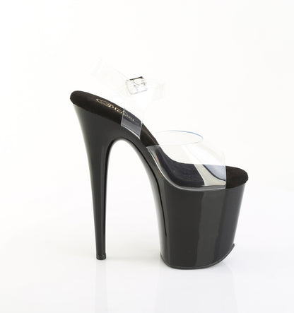 Pleaser Women's Platform Shoes FLAMINGO-808PREM Clr TPU/Blk