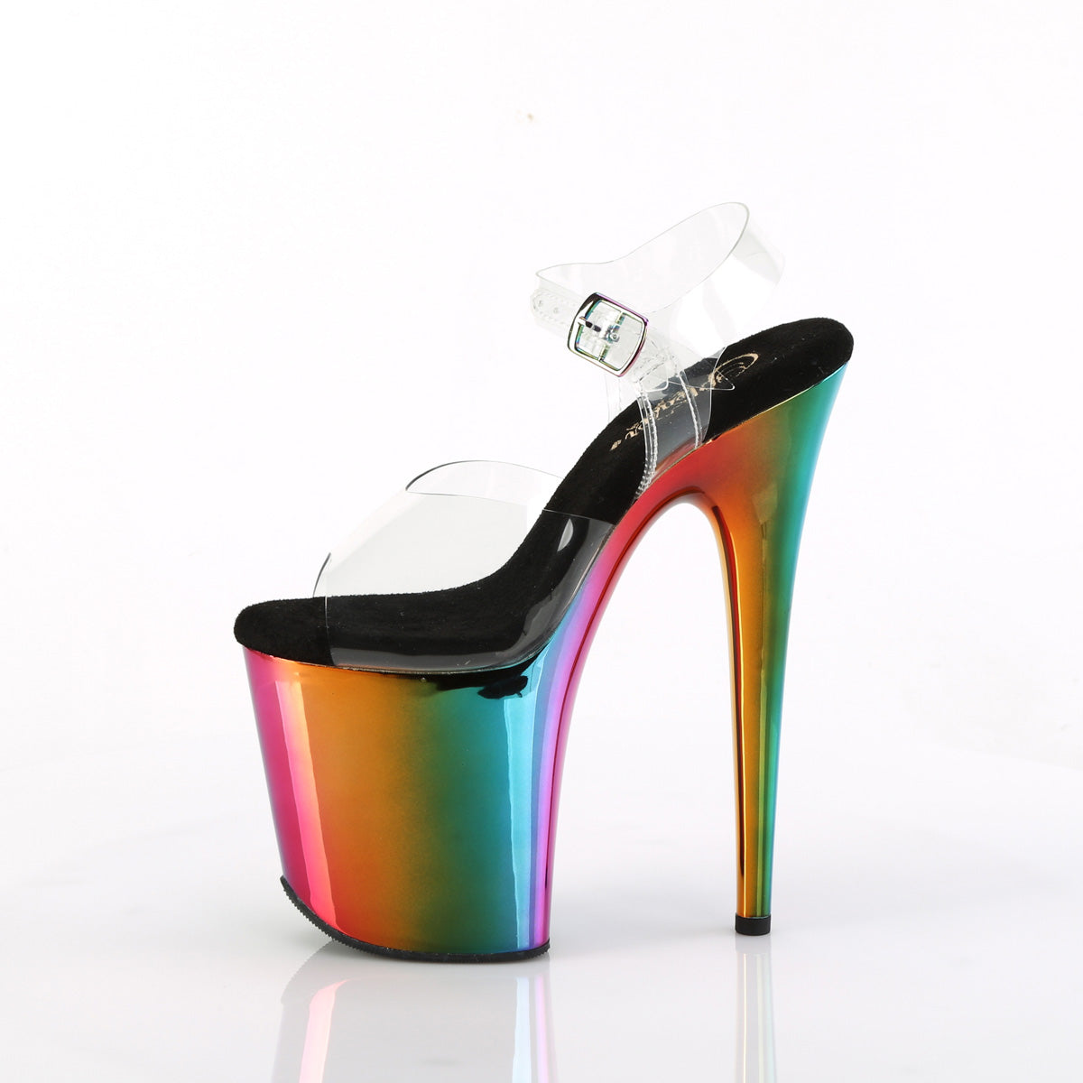 Pleaser  Des sandales FLAMINGO-808rc CLR /Rainbow Chrome