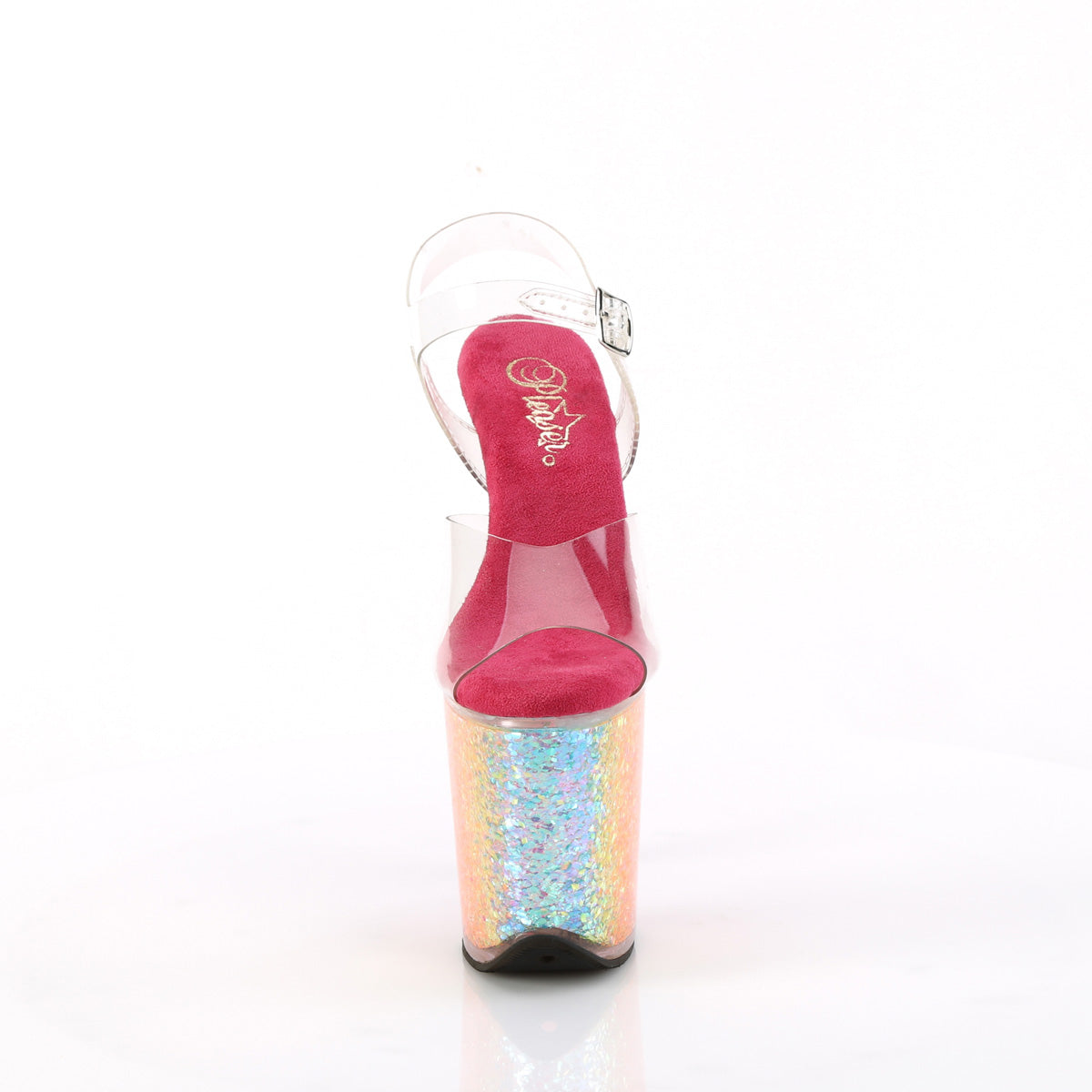 Pleaser   FLAMINGO-808RG-02 Clr/Rainbow Confetti
