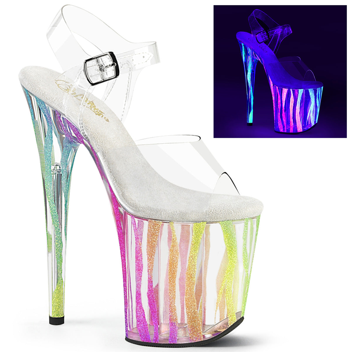 Pleaser   FLAMINGO-808RG-03 CLR /Rainbow Briller