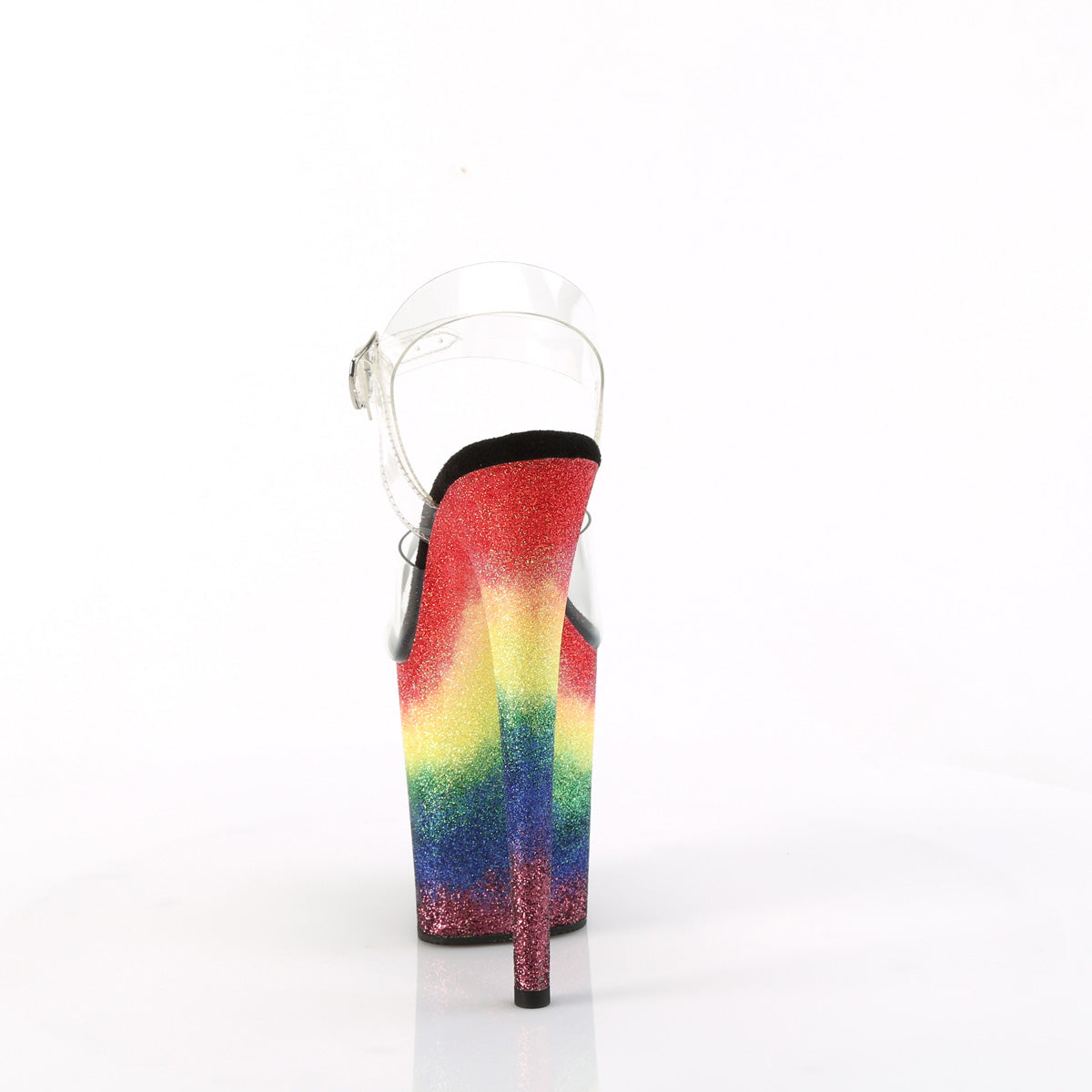 Pleaser   FLAMINGO-808RG-04 Clr/Rainbow Glitter