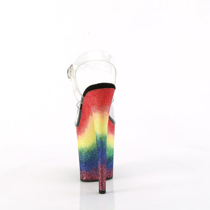 Pleaser   FLAMINGO-808RG-04 Clr/Rainbow Glitter