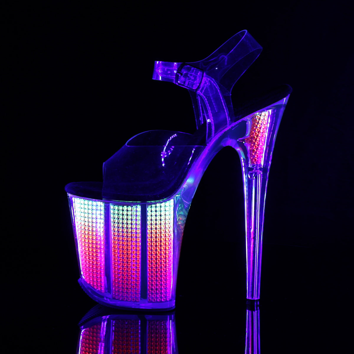 Pleaser Sandales pour femmes FLAMINGO-808SRS CLR / NEON MULTI SRS