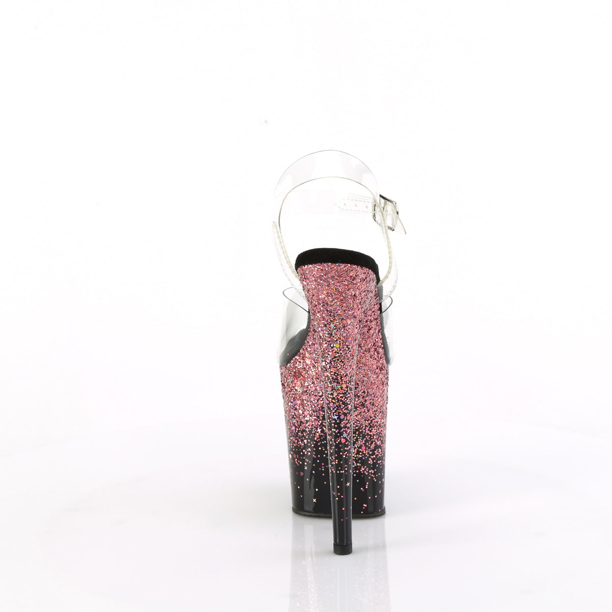 Pleaser   FLAMINGO-808SS CLR / BLK-rose multi-paillettes
