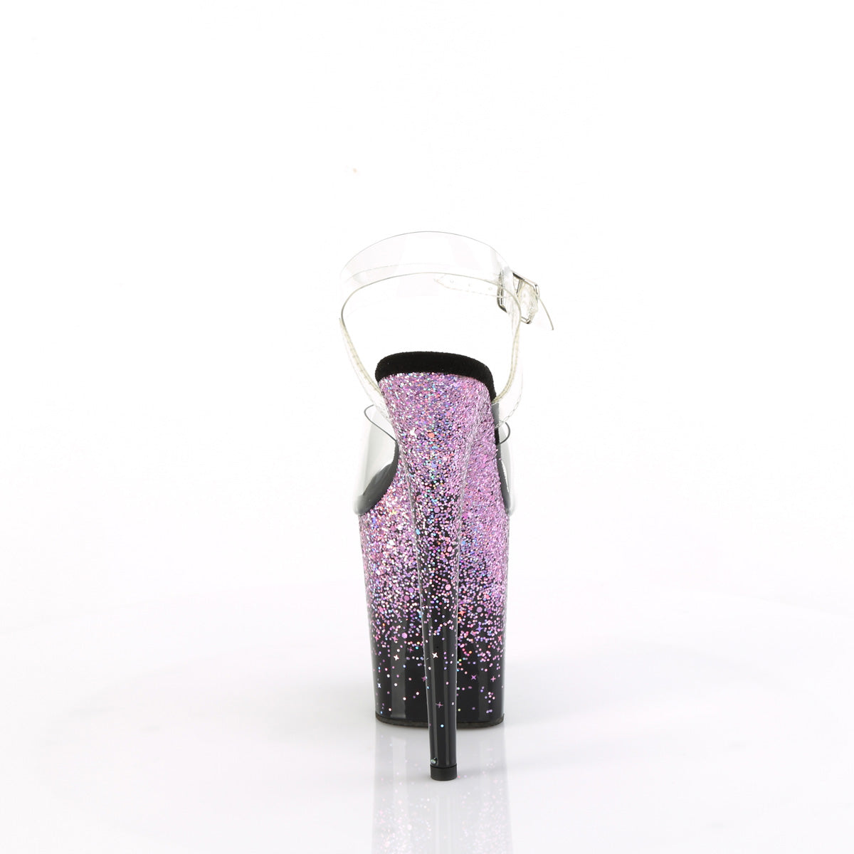 Pleaser   FLAMINGO-808SS Clr/Blk-Purple Multi Glitter