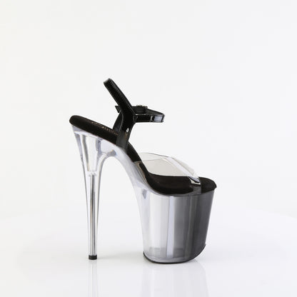 Pleaser Women's Platform Shoes FLAMINGO-808T-1 Smoke-Blk/Blk-Clr Ombre