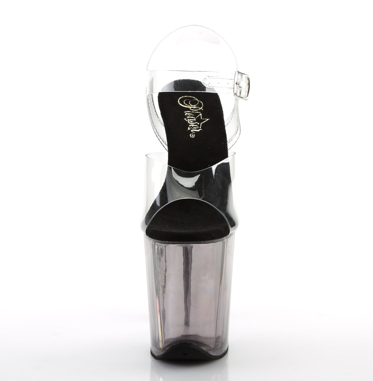 Pleaser Sandales pour femmes FLAMINGO-808T CLR / fumée teinté