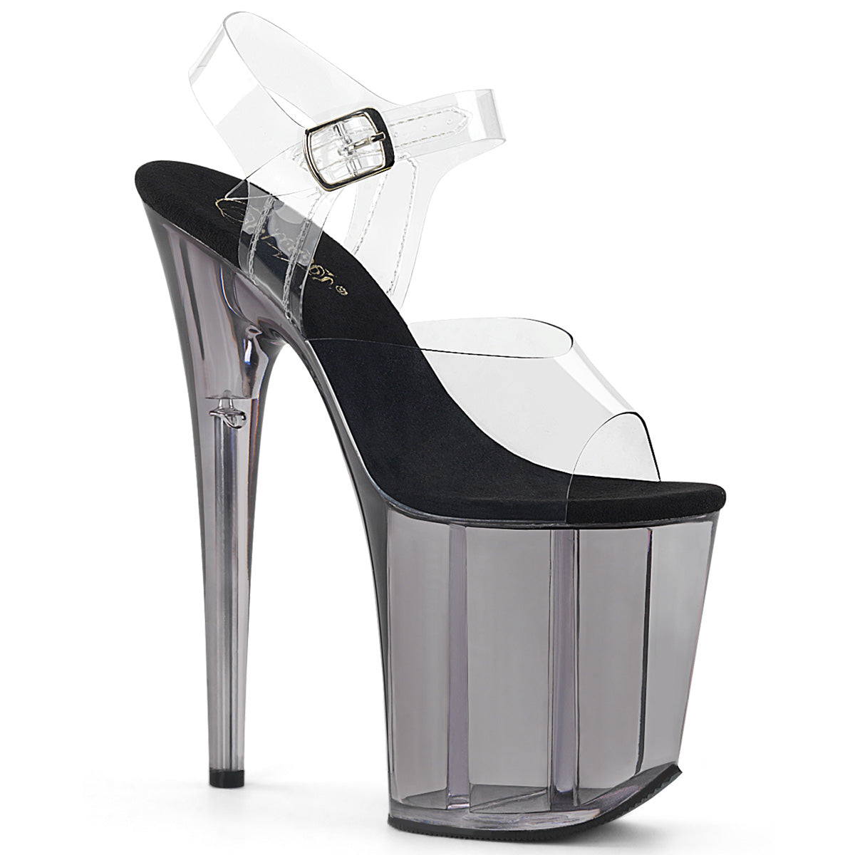 Pleaser Sandales pour femmes FLAMINGO-808T CLR / fumée teinté