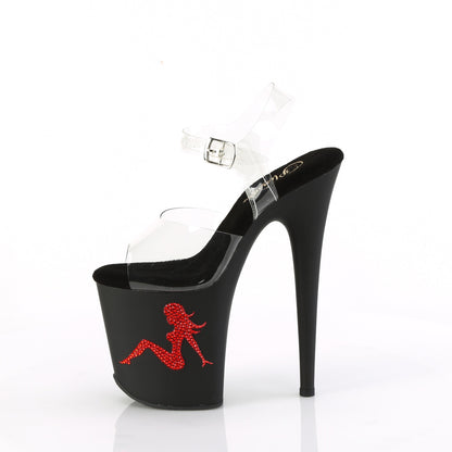 Pleaser   FLAMINGO-808Tgrs CLR / BLK-RED