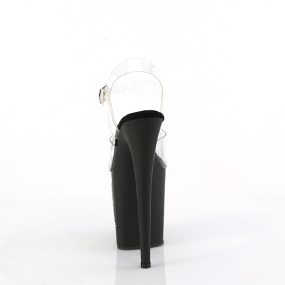 Pleaser   FLAMINGO-808TGRS CLR / BLK-AB SLV
