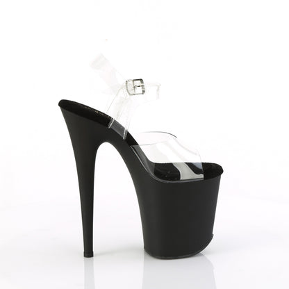Pleaser   FLAMINGO-808TGRS CLR / BLK-AB SLV
