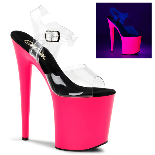 Pleaser Sandales pour femmes FLAMINGO-808udu CLR / Néon Rose