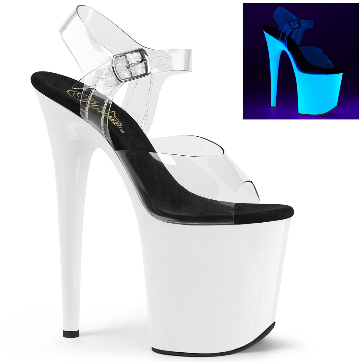 Pleaser Sandales pour femmes FLAMINGO-808udu CLR / NEON WHT